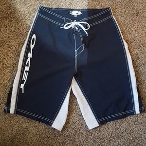 Oakley Brand Mens Boardshorts Navy Blue/white 33"